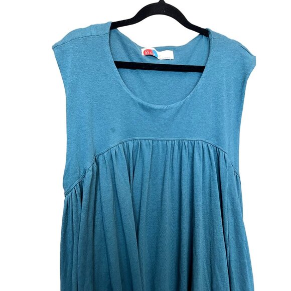 SOLD NEW Free People Madelyn Oversized Dress With Pockets Mediterranean *Flaws* - Picture 5 of 10